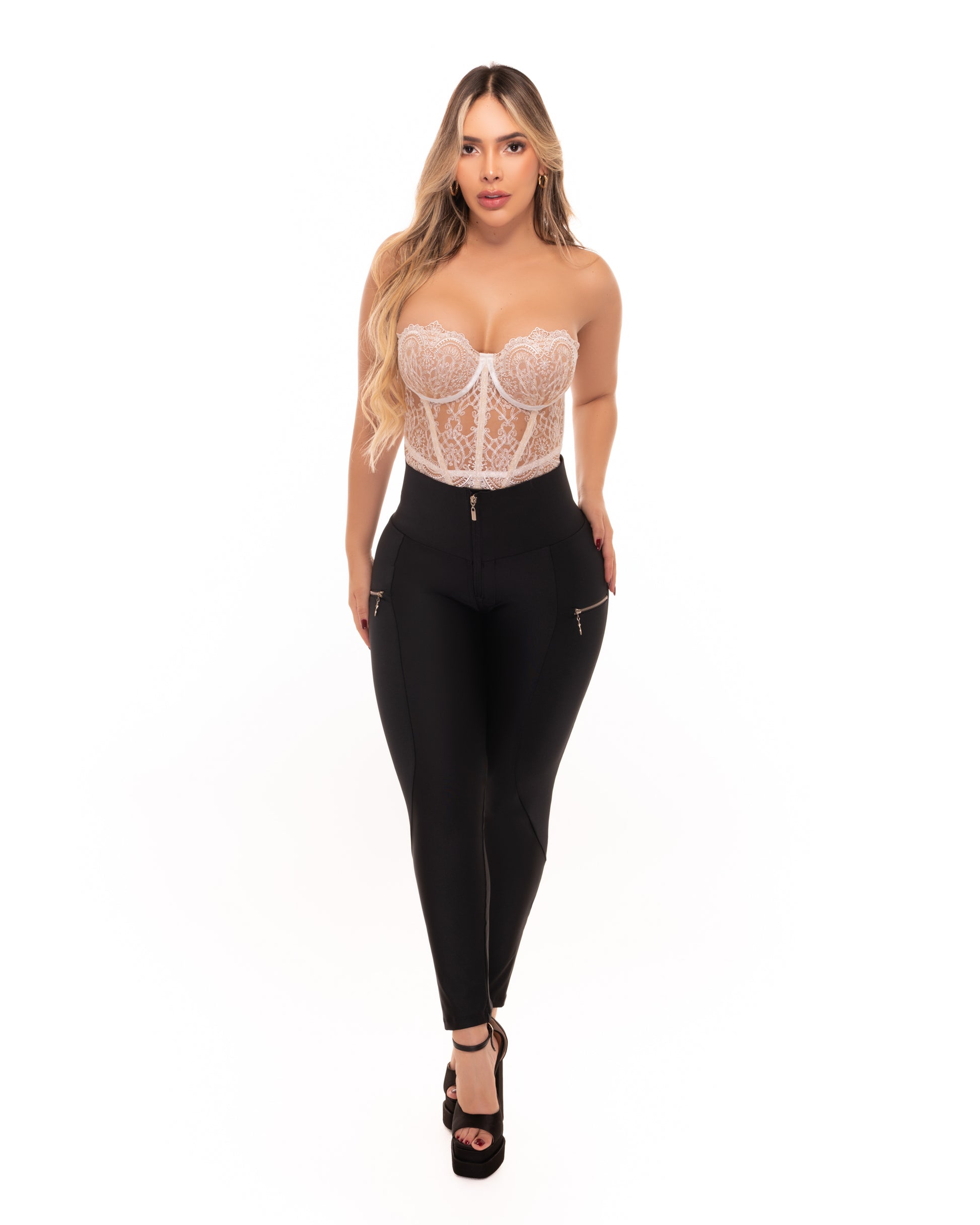 501 Faja Pantalón Casual con Cremalleras